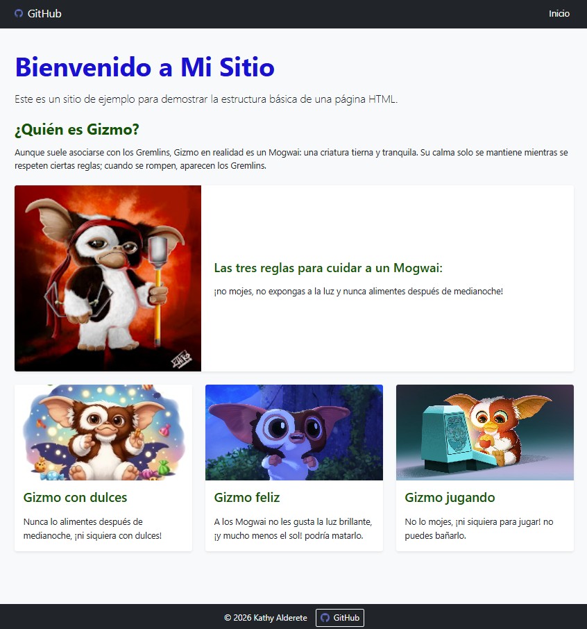 Vista general del proyecto Mi Sitio